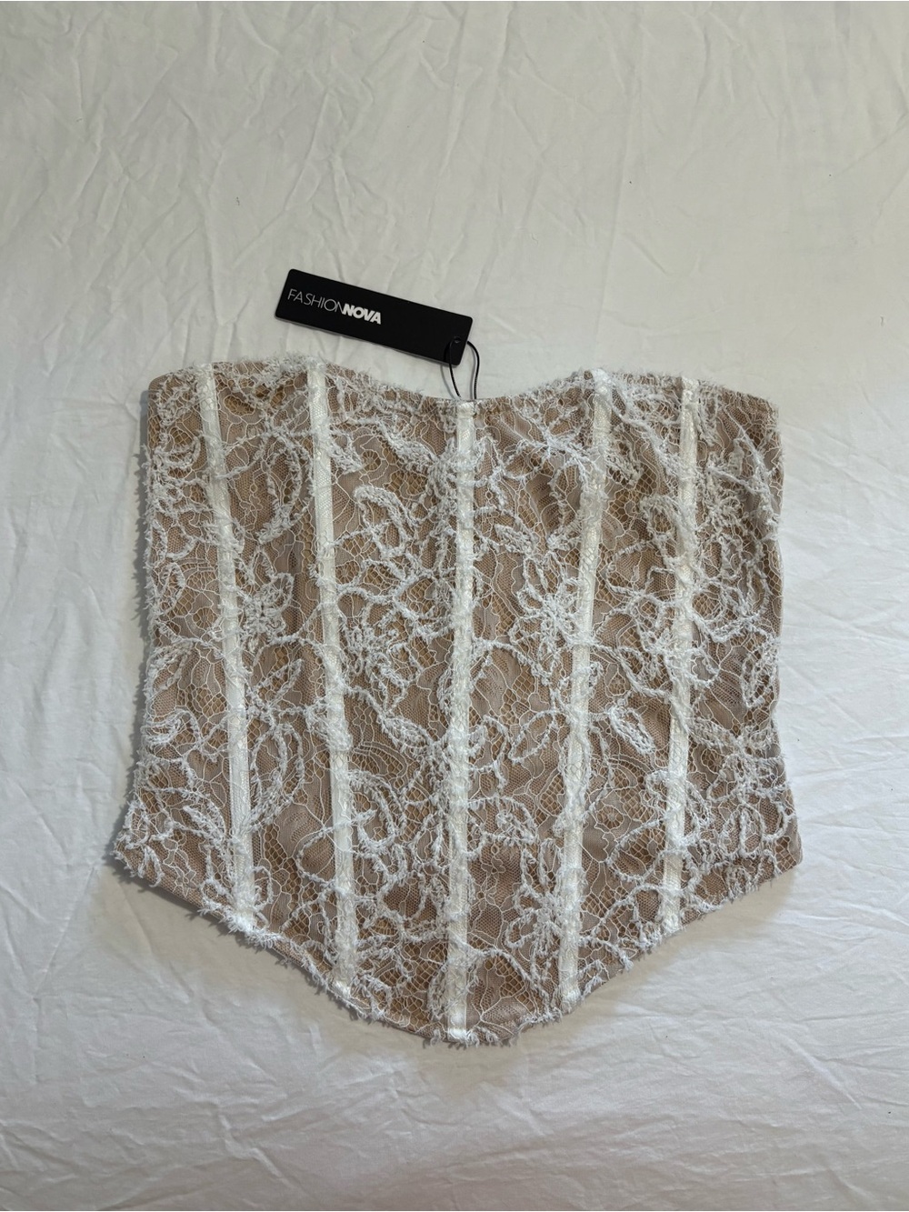 Fashion Nova Love Notes Lace Corset Top